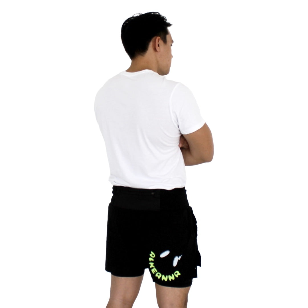 Stridemax Neon Smiley 2-in-1 Utility Shorts