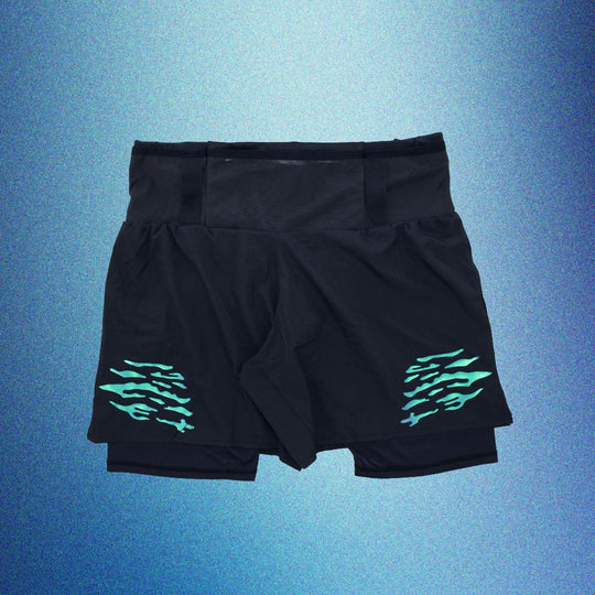 Stride Omega Jade Waves 2-in-1 Race Shorts (Men)