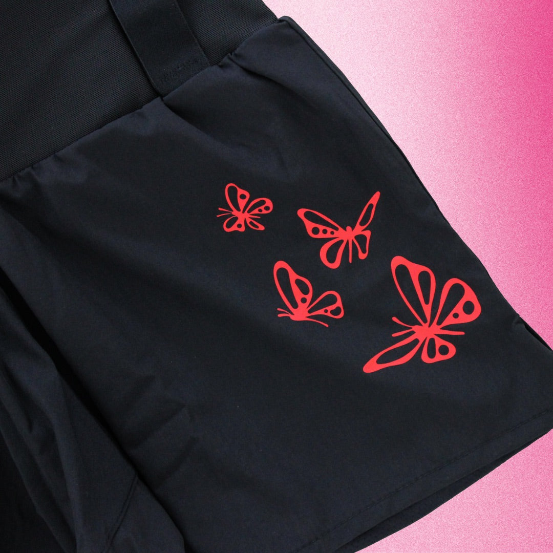 Stride Omega Crimson Butterfly 2-in-1 Race Shorts (Women)