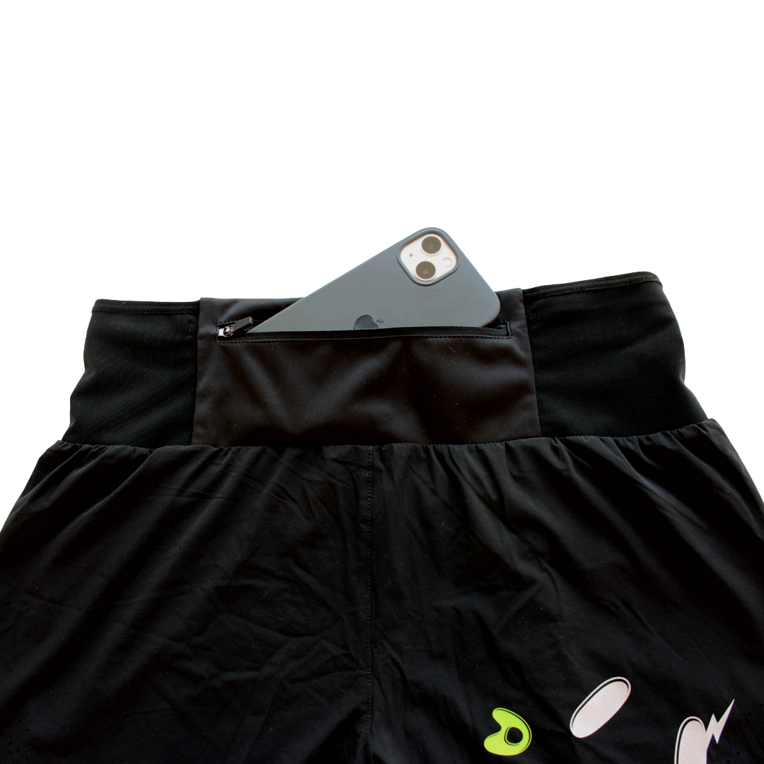 Stridemax Neon Smiley 2-in-1 Utility Shorts