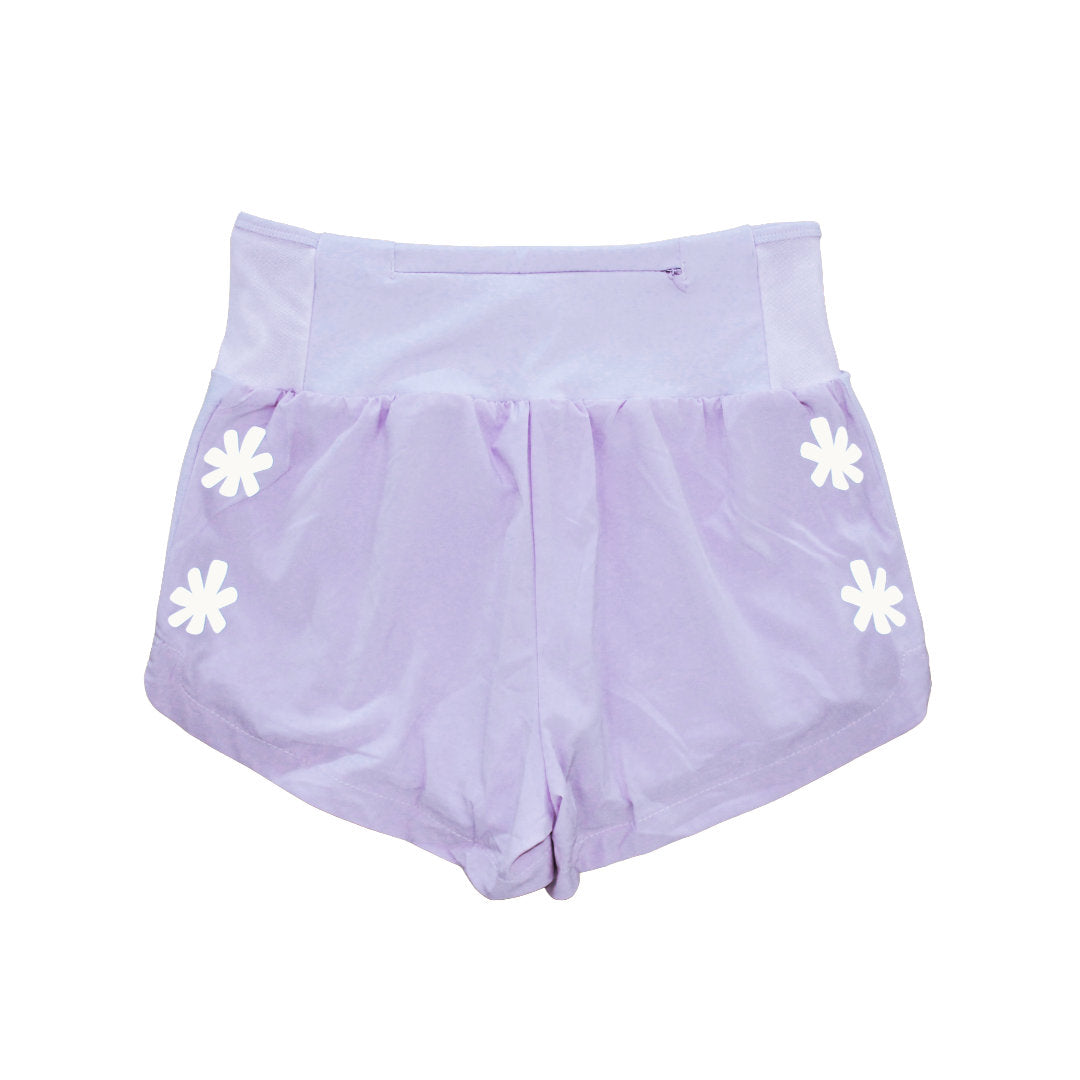 StrideFlow Lavender Starfall 2-in-1 Shorts