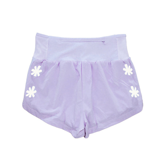 StrideFlow Lavender Starfall 2-in-1 Shorts