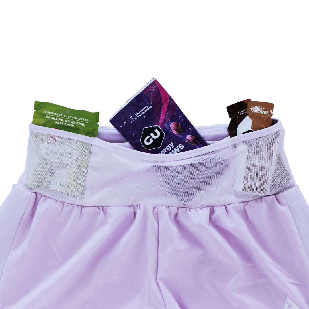StrideFlow Lavender Starfall 2-in-1 Shorts