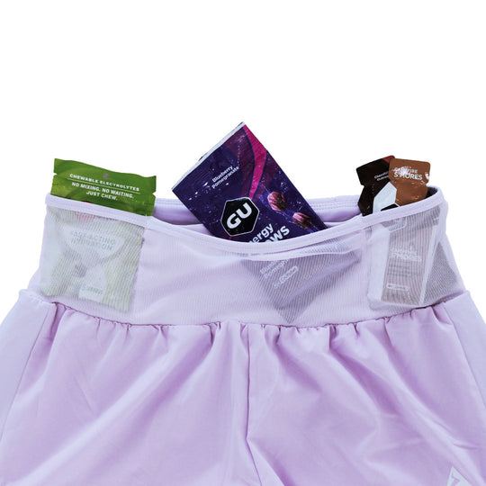 StrideFlow Lavender Starfall 2-in-1 Shorts