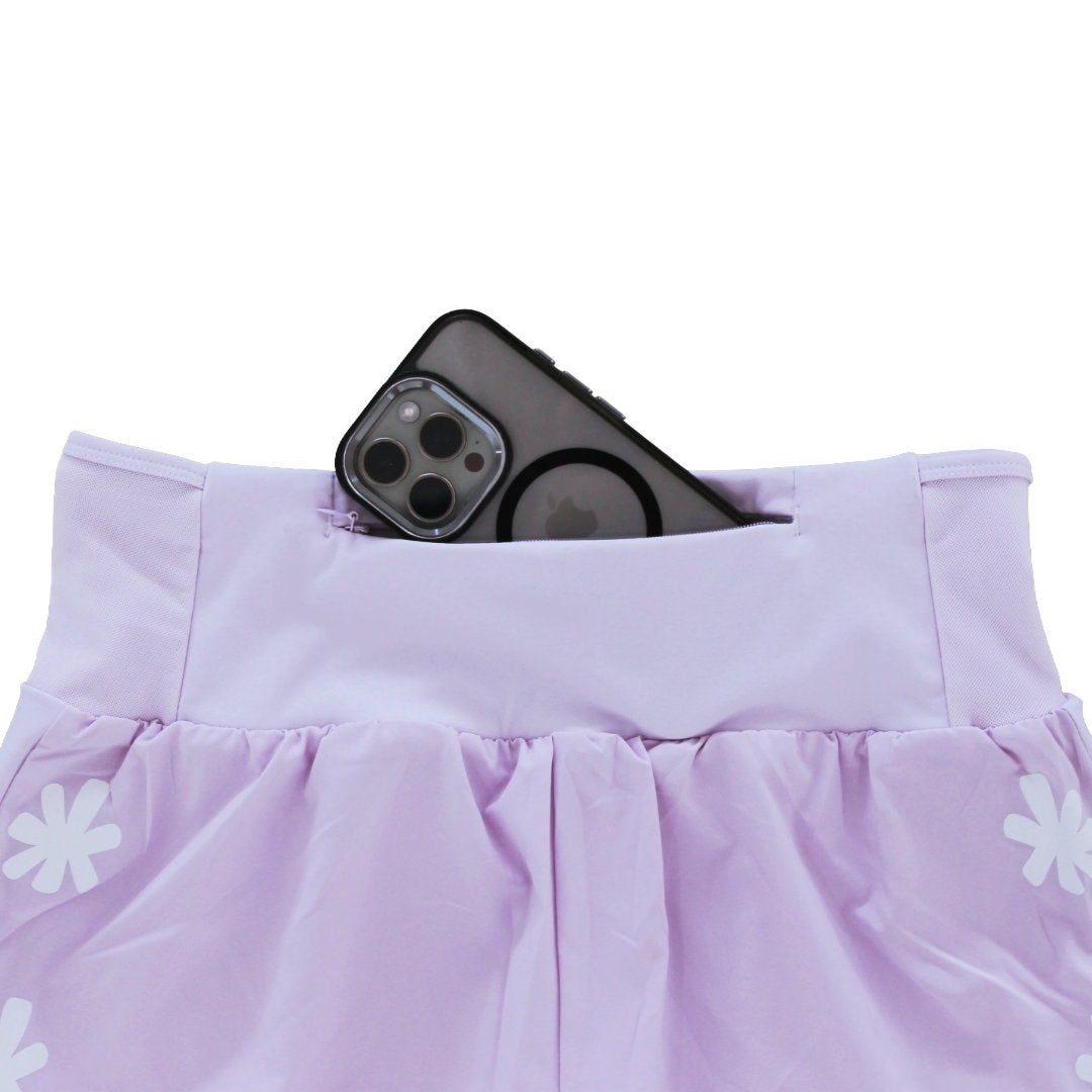 StrideFlow Lavender Starfall 2-in-1 Shorts