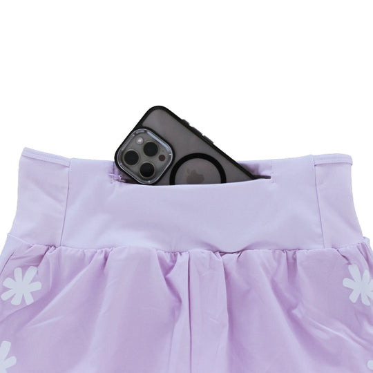 StrideFlow Lavender Starfall 2-in-1 Shorts